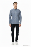 Chemise carreaux bleus - sans logo