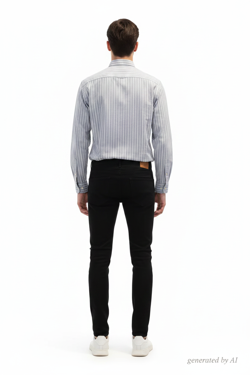 Chemise rayée – vue de dos