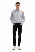 Chemise Tommy Hilfiger rayée bleu/blanc - vue de face