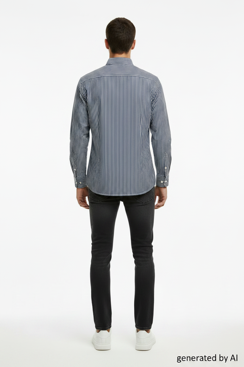 Chemise Tommy Hilfiger rayée - vue de dos