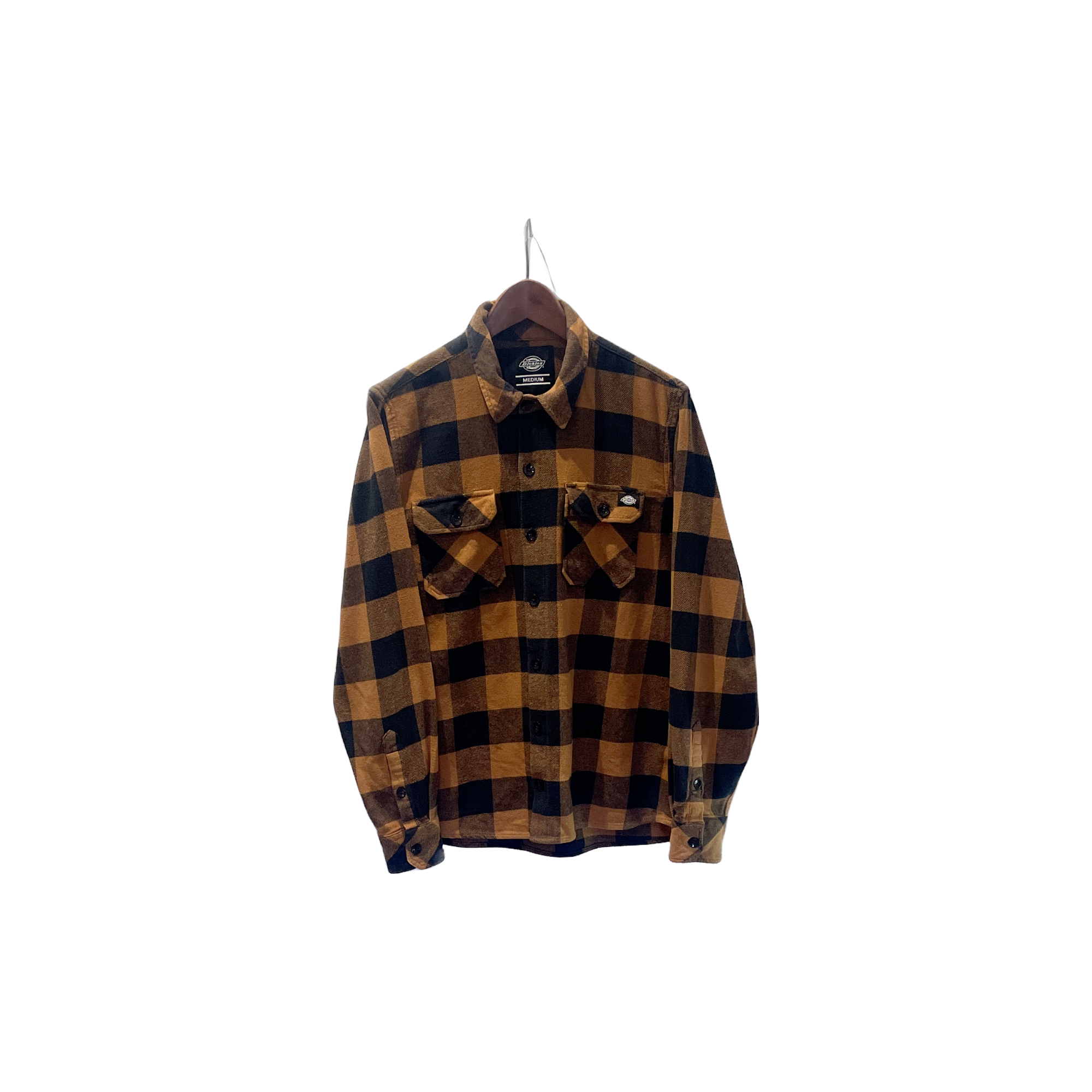 Chemise Dickies à carreaux noir et marron - vue de face