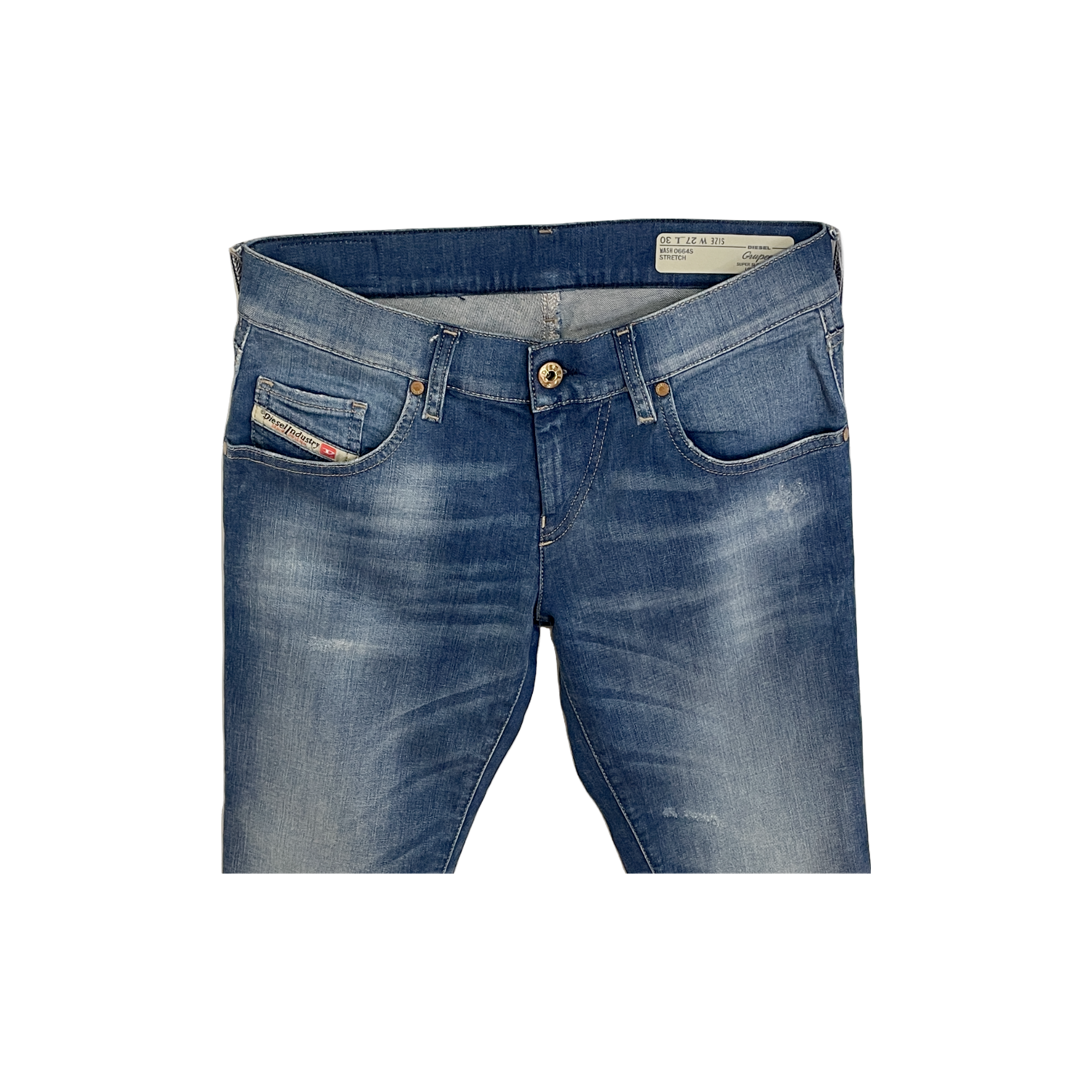 Jean Diesel slim skinny bleu (W27 L30) - détail