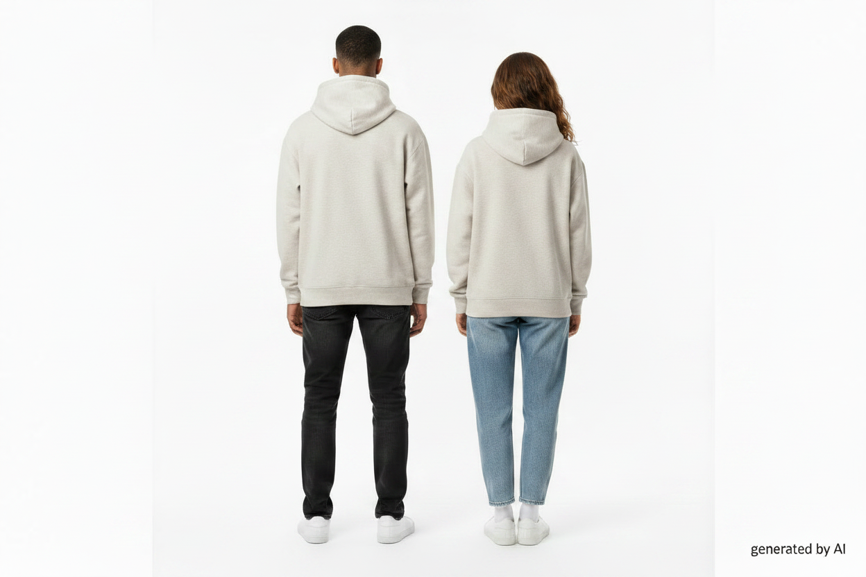 Duo mannequin hoodie Avni-R dos sans logo