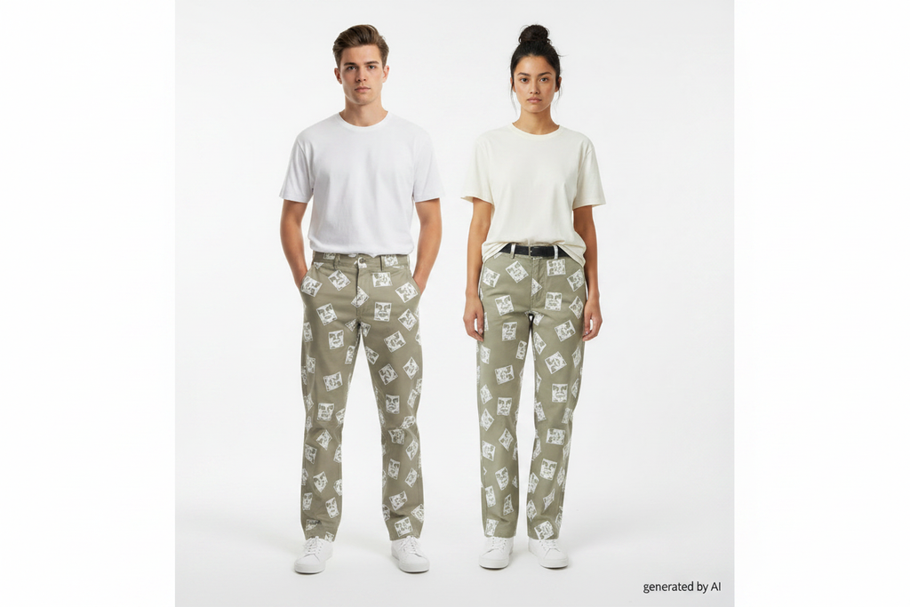 Duo mannequin pantalon côte à côte