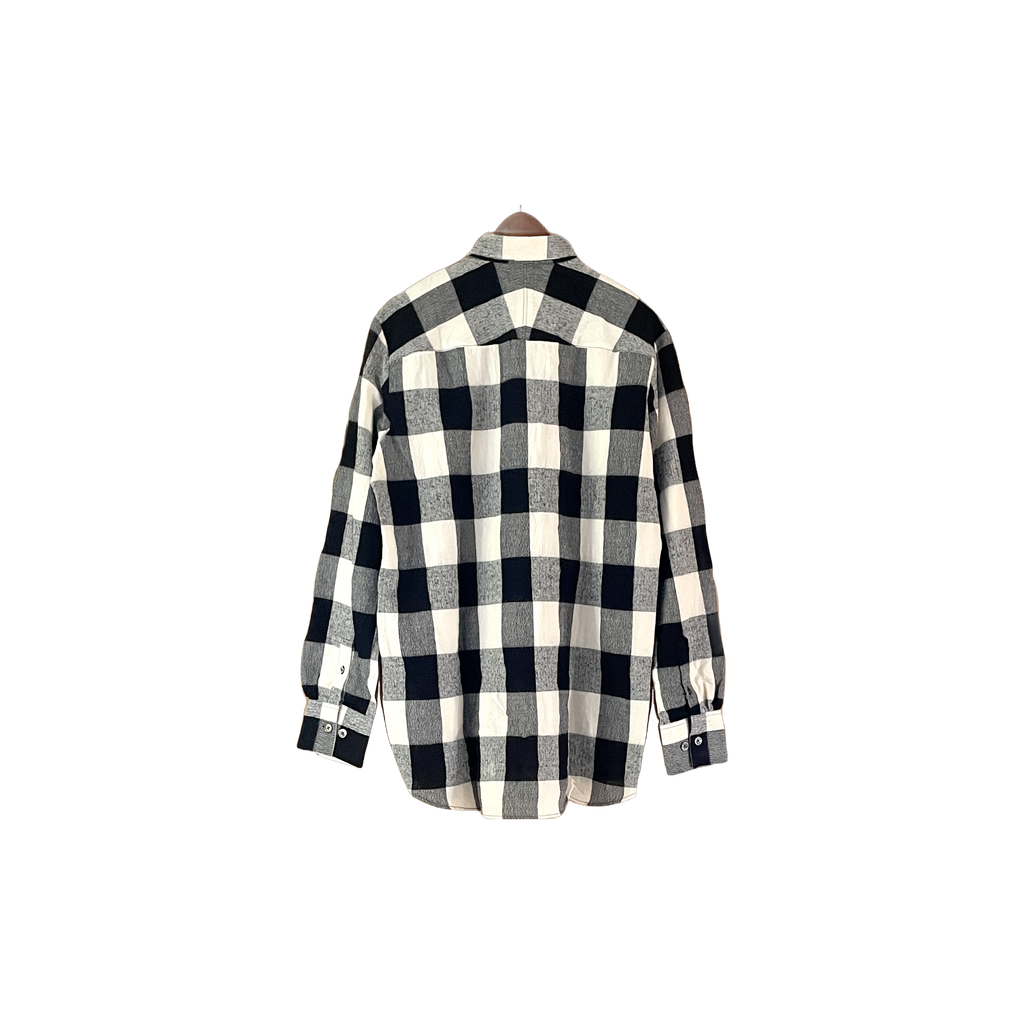 Chemise Etudes Studio à carreaux blanc et noir - vue de dos