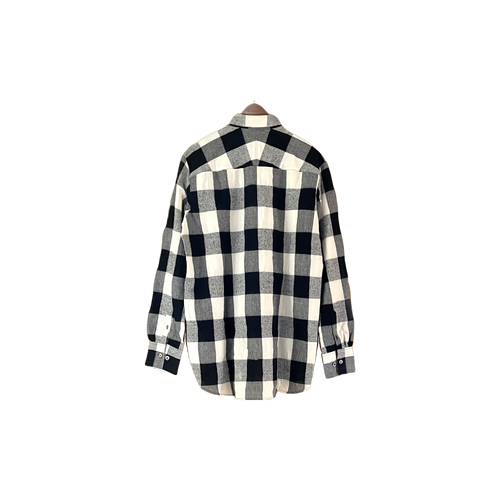 Chemise Etudes Studio à carreaux blanc et noir - vue de dos