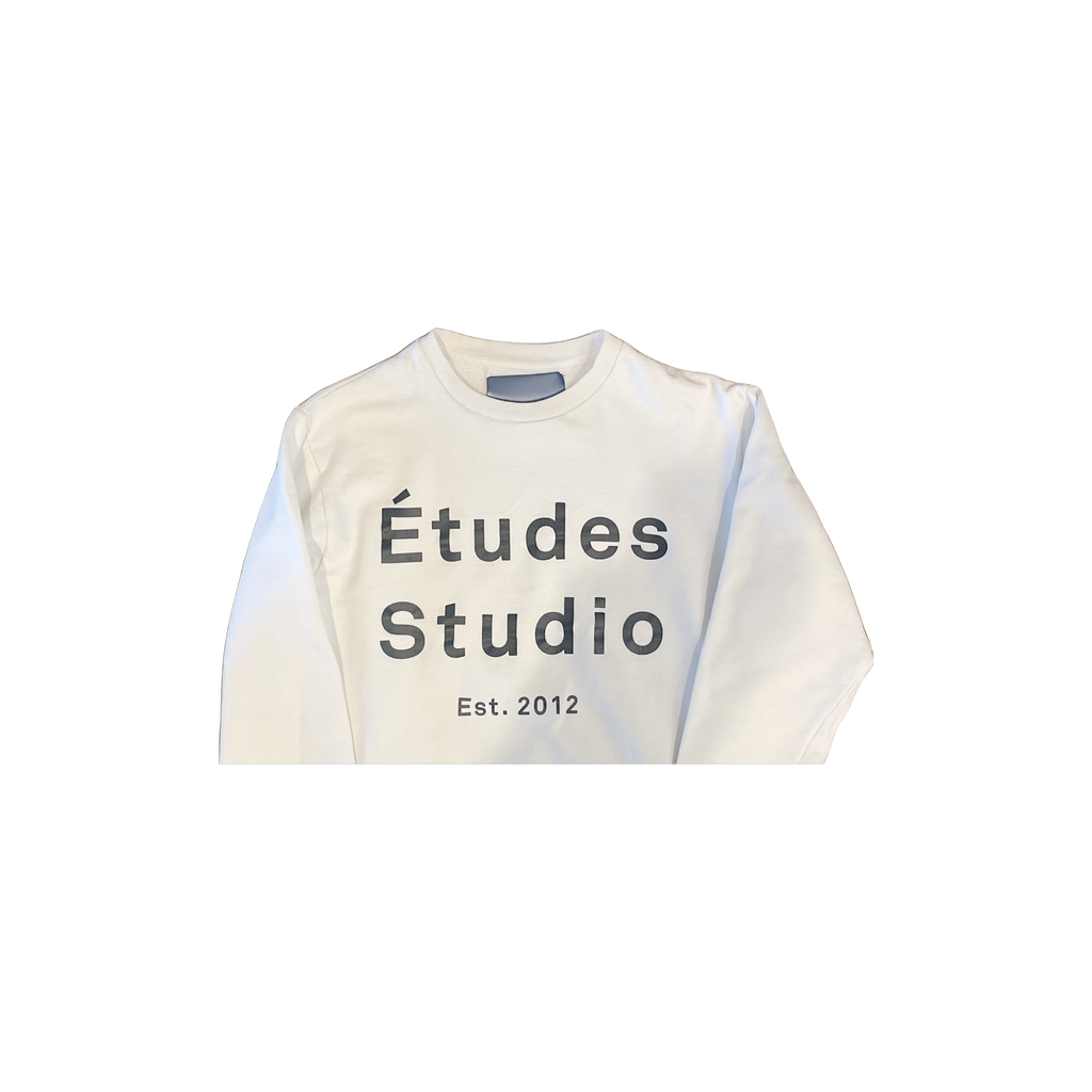 Sweat Etudes Studio blanc - détail