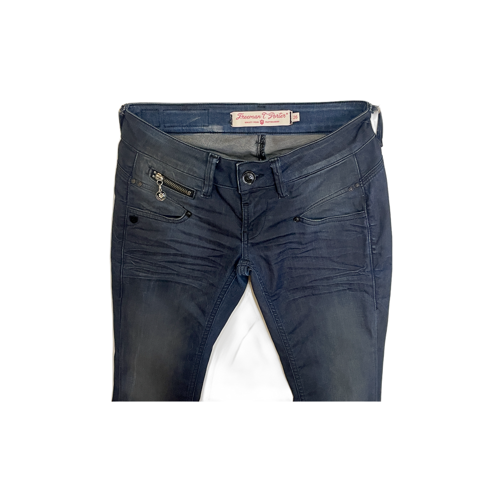 Jean Freeman T-Porter skinny bleu foncé (W26) - détail