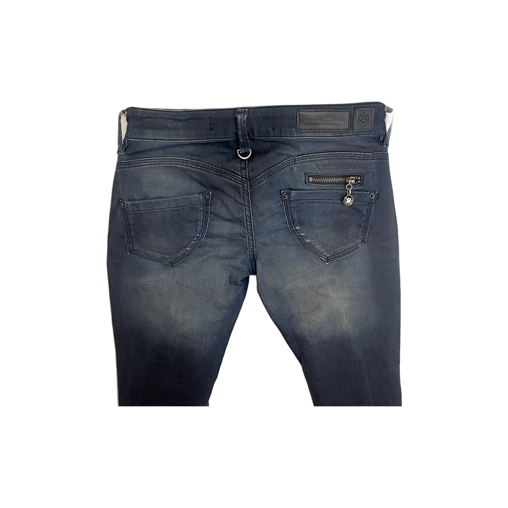 Jean Freeman T-Porter skinny bleu foncé (W26) - détail 2