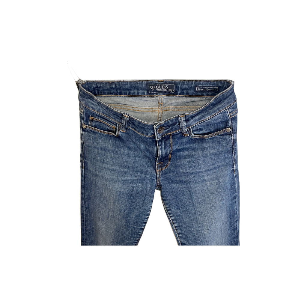 Jean GUESS Starlet cigarette bleu (W26) - détail