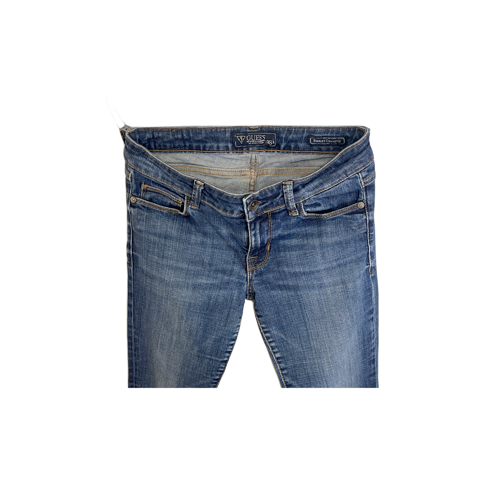 Jean GUESS Starlet cigarette bleu (W26) - détail