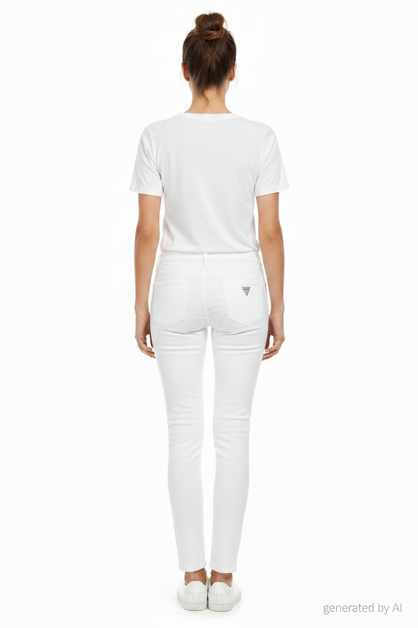 Jean blanc Guess - vue de dos