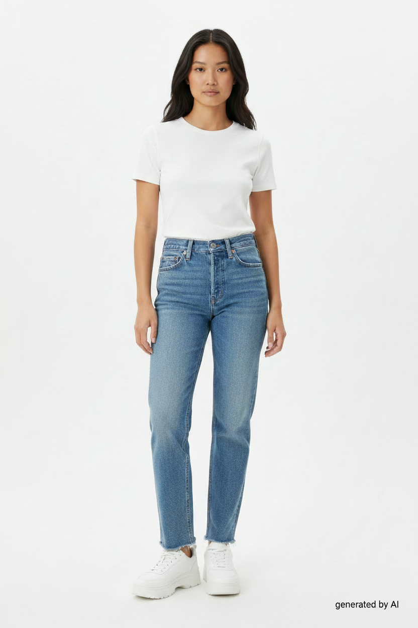 Jean Levi's 501 bleu - mention "generated by AI"