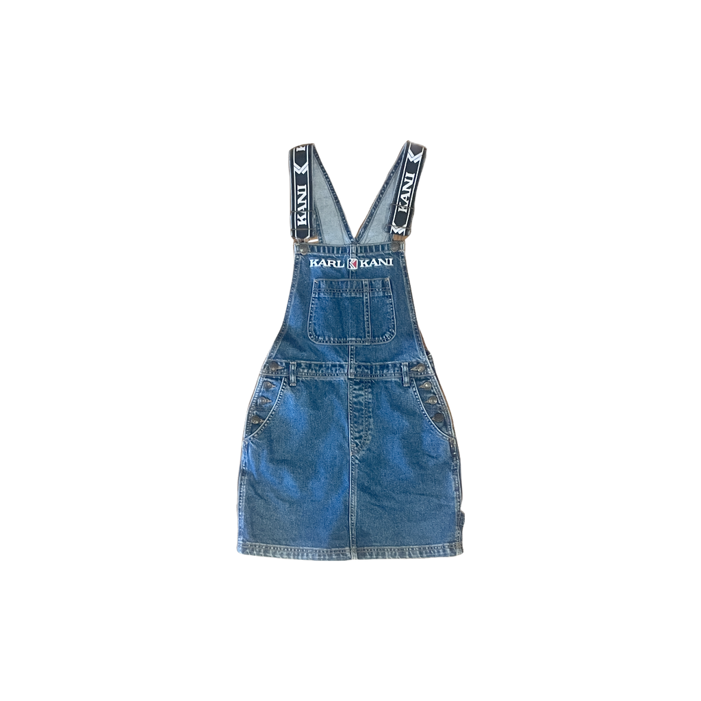 Robe salopette Karl Kani en jean - vue de face