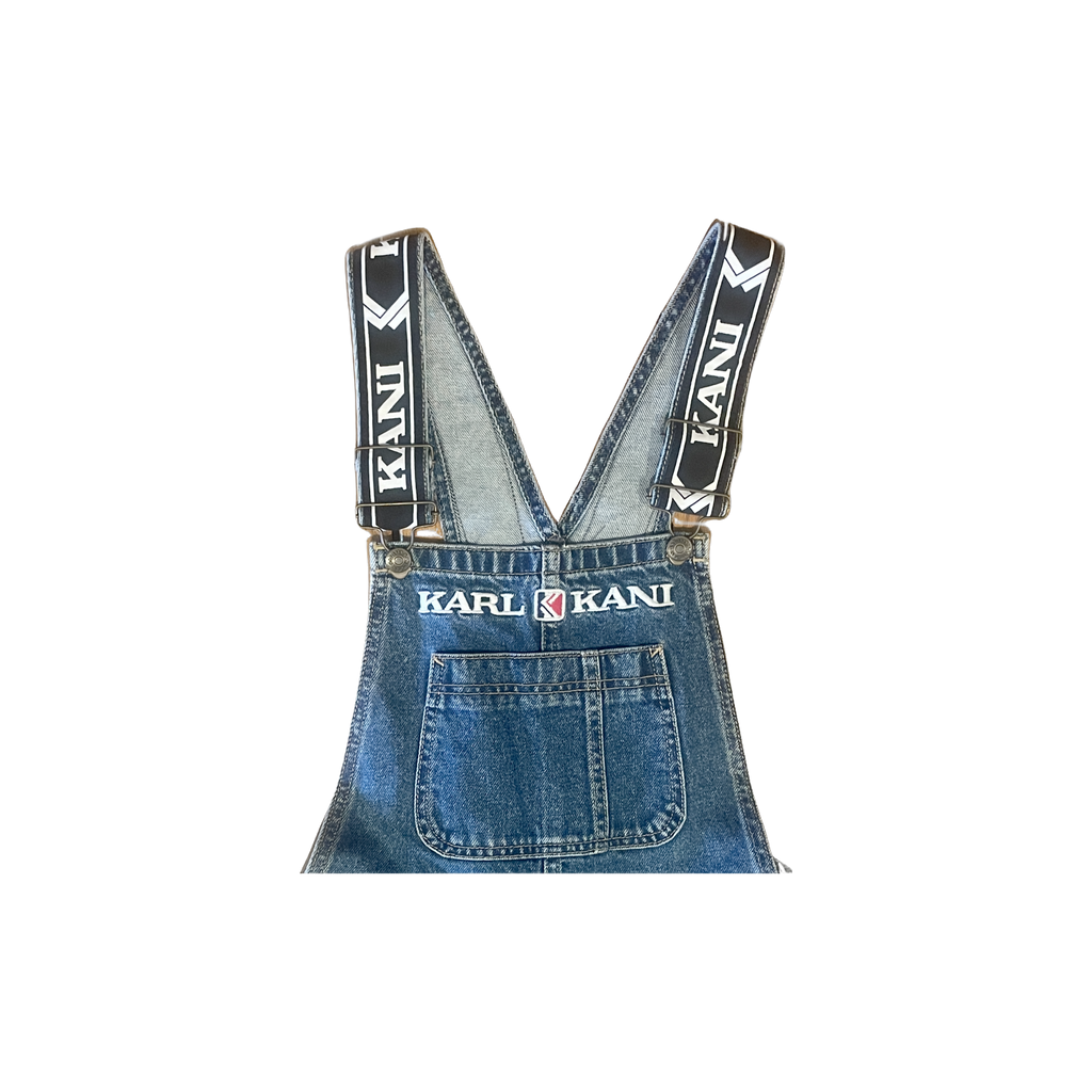 Robe salopette Karl Kani en jean - détail