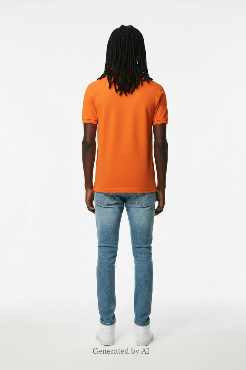 Polo orange Lacoste - vue de dos