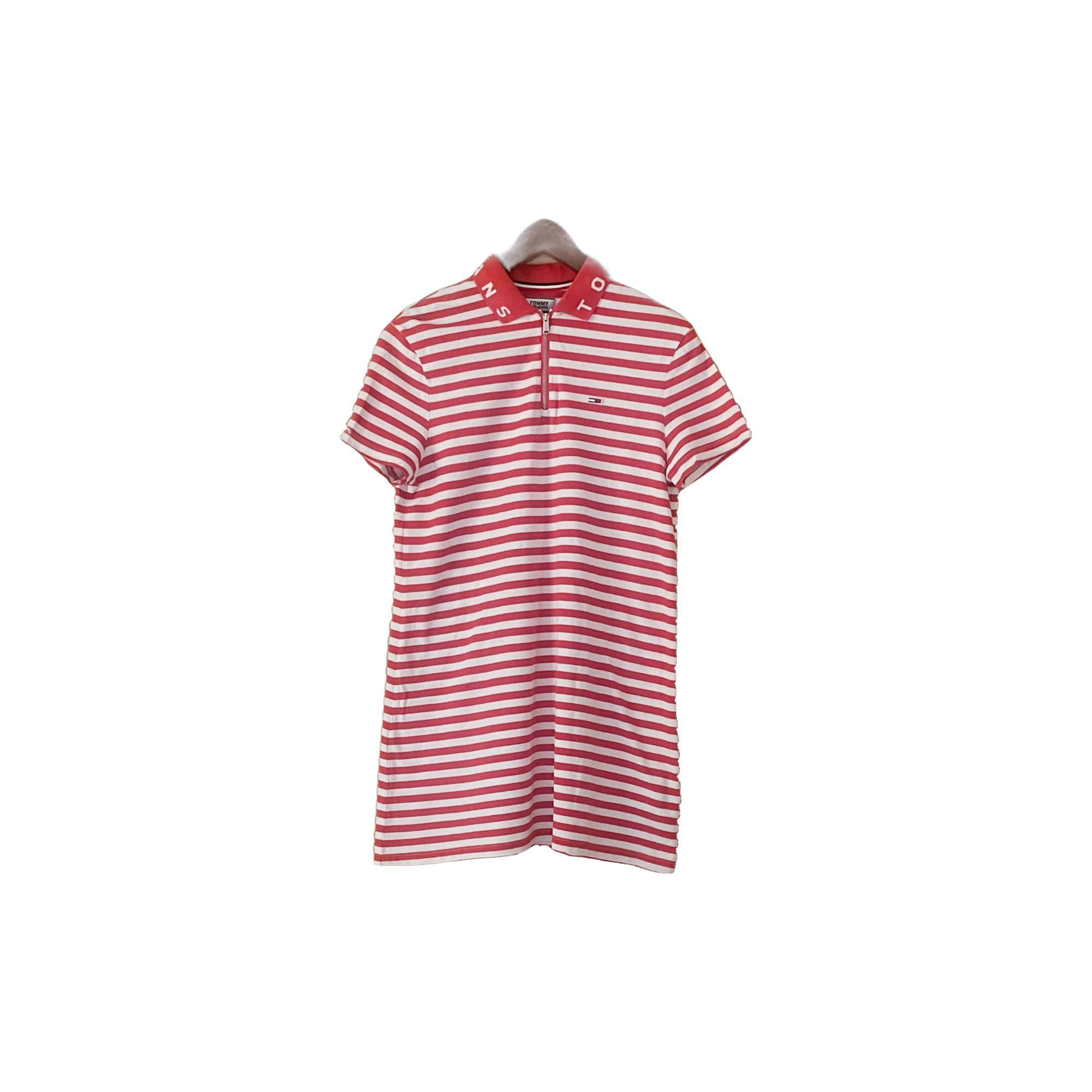 Robe polo Tommy Jeans rayée rouge & blanc (S) / Très bon état