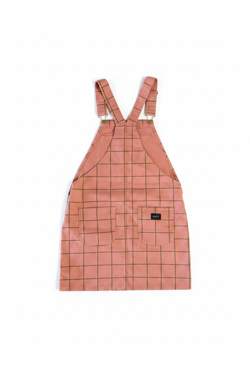 Robe salopette Obey vue de dos bretelles croisées