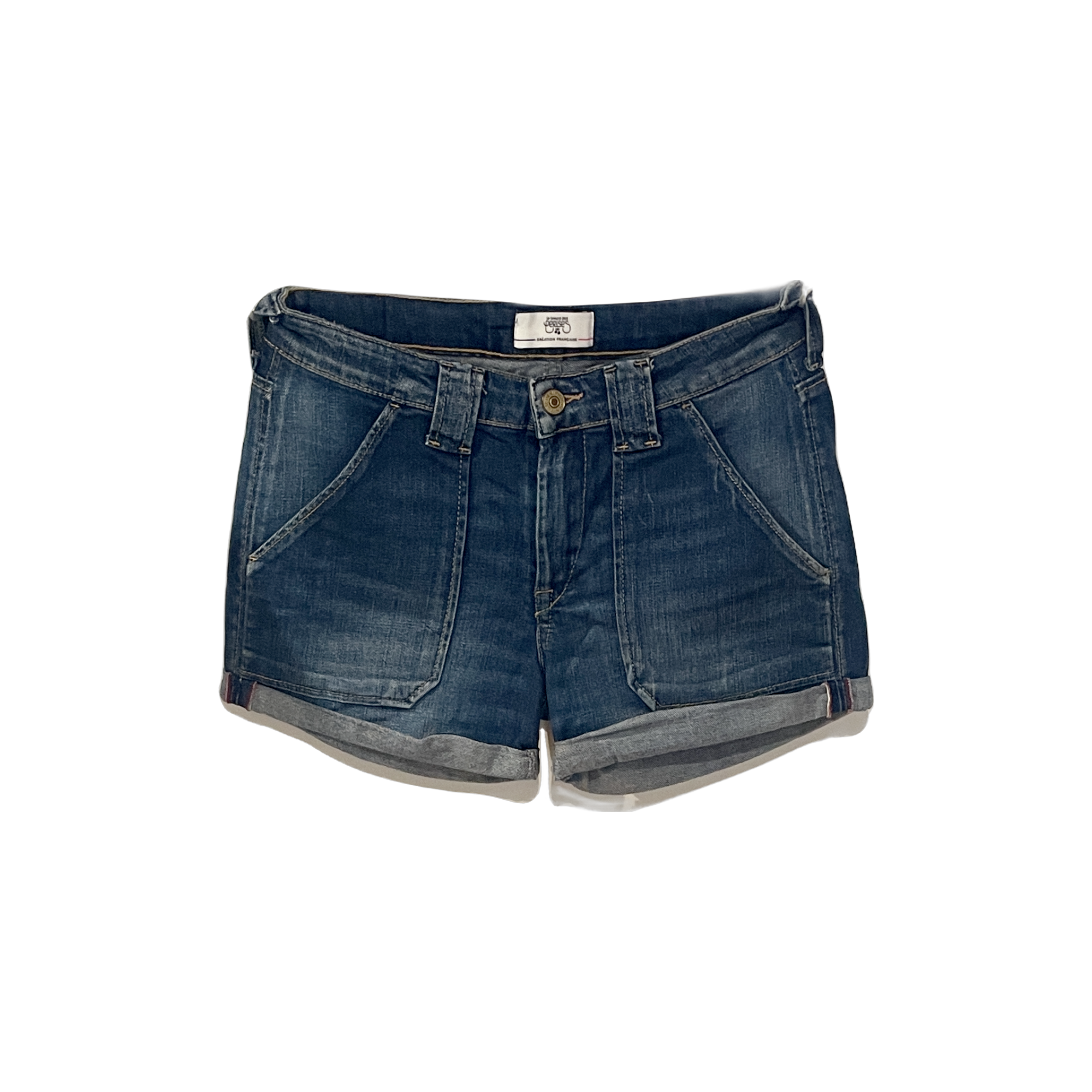 Short Le Temps des Cerises jean bleu - vue de face