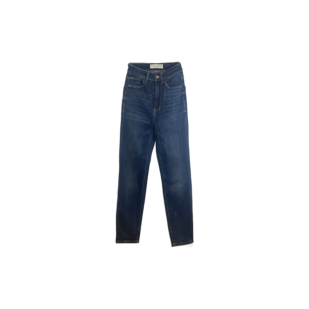 Jean Stradivarius MOM bleu foncé (EUR32) - vue de face