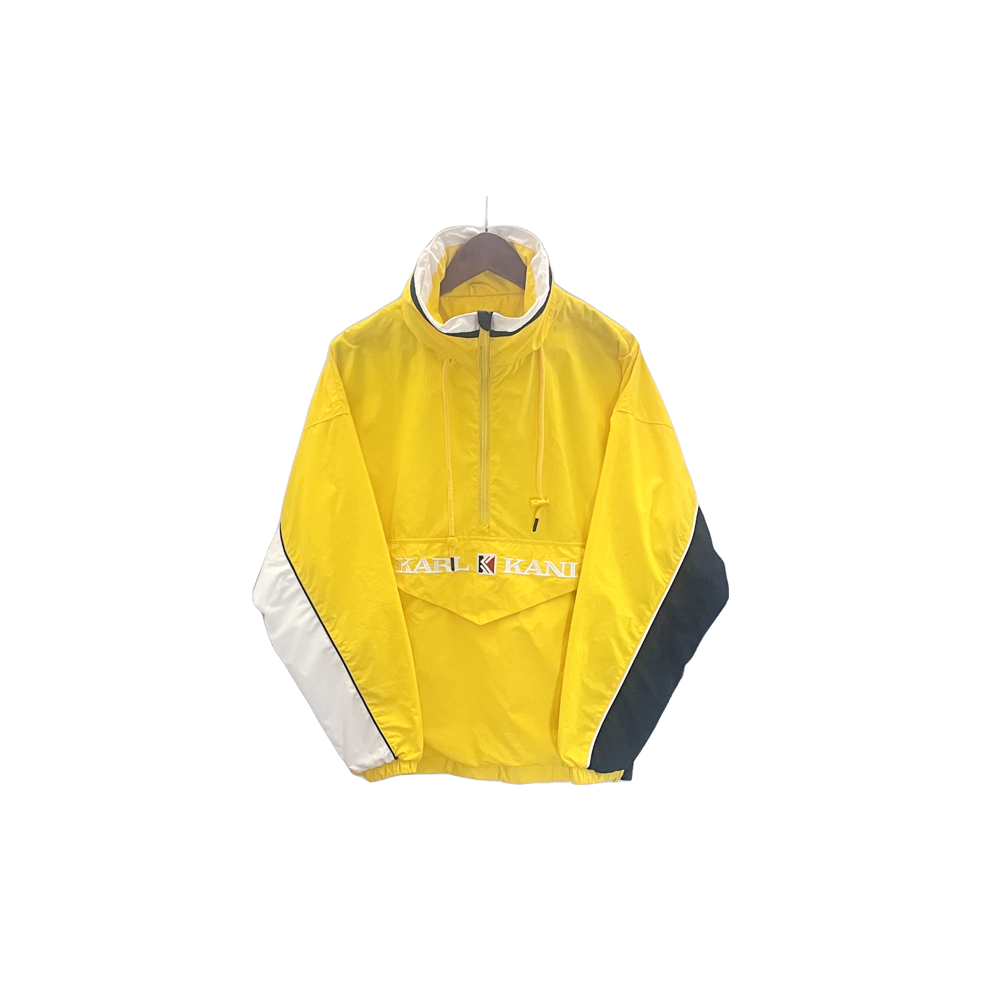 Veste Karl Kani jaune noir et blanc - vue de face