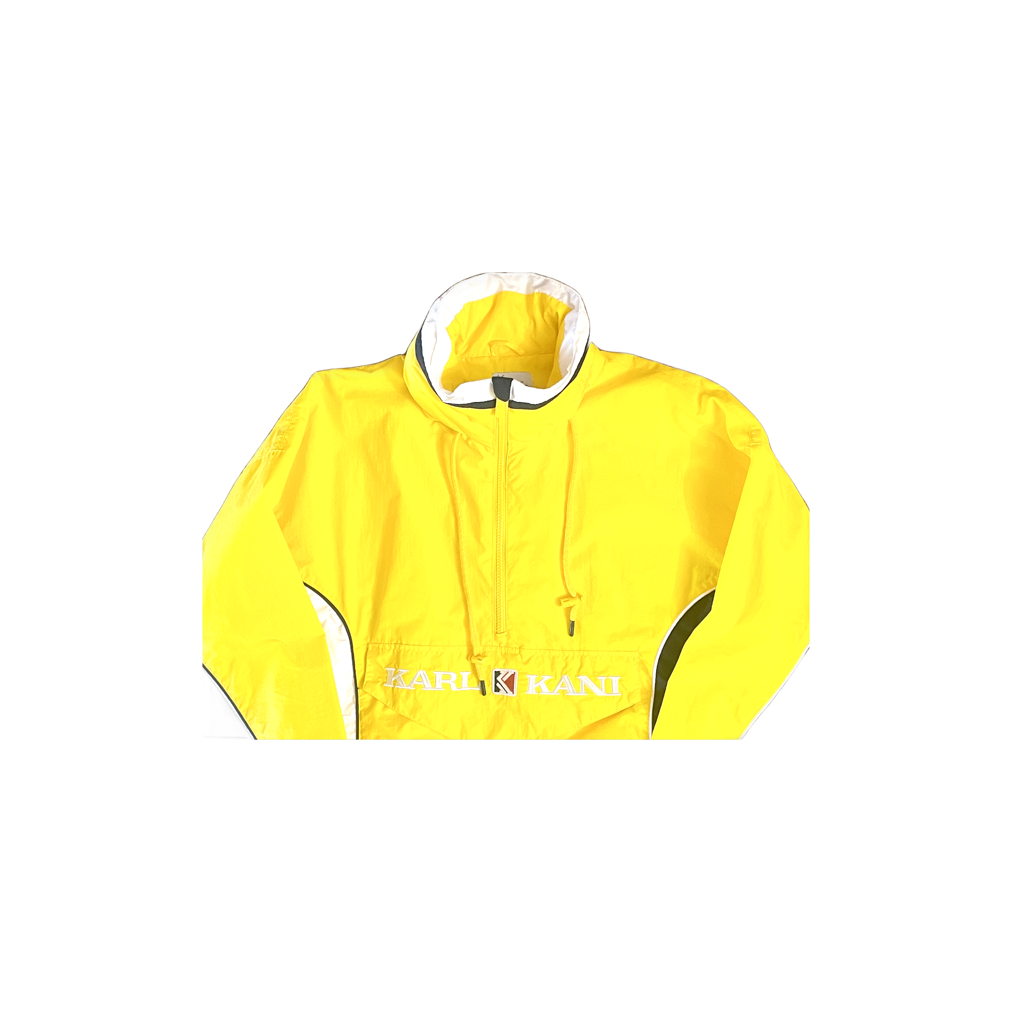 Veste Karl Kani jaune noir et blanc - détail